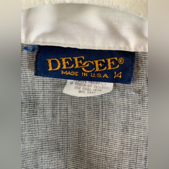 DEE CEE VINTAGE Blouse Gray & White Button Down - Picture 4 of 5